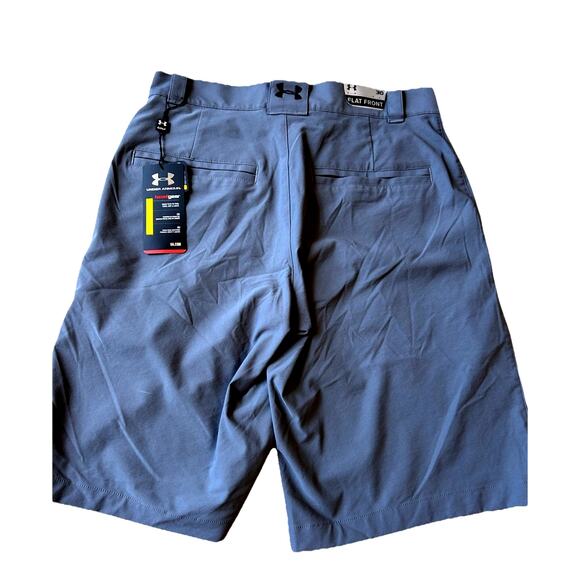 NEW Under Armour Men’s Golf Shorts Chino Flat Front Gray Heat Gear Casual $60 - Picture 1 of 11